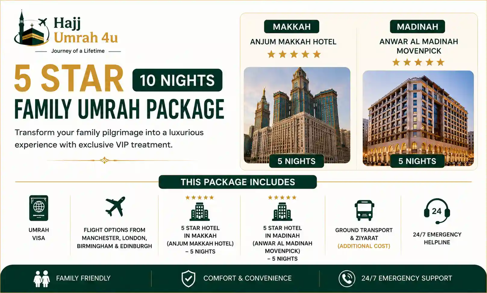 10 nights 5 star Family Umrah Package 1